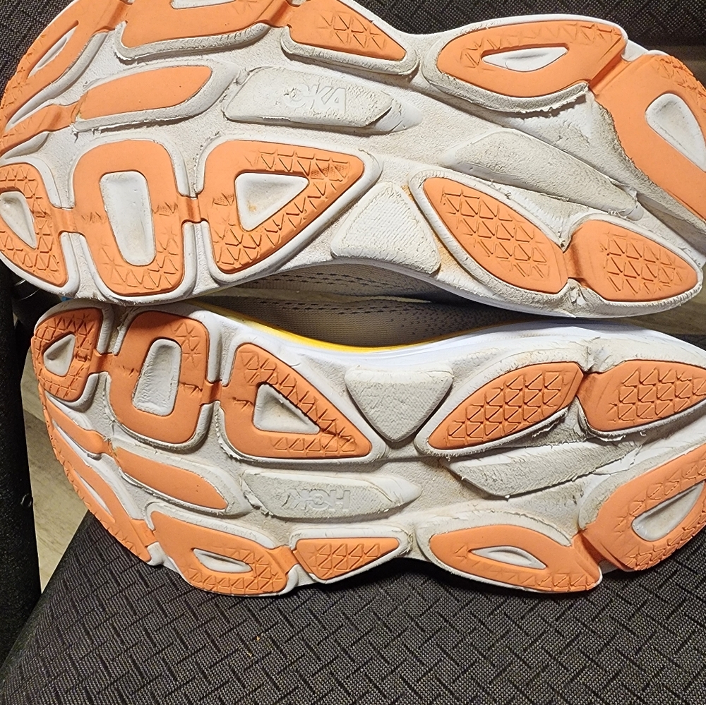 HOKA Blue and Yellow Running Shoes - Picture 4 of 5